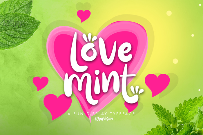 Love Mint Font poster