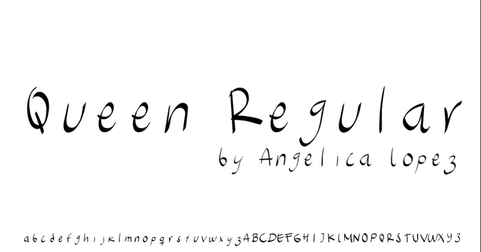 Queen Font poster