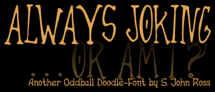 Always Joking Font poster