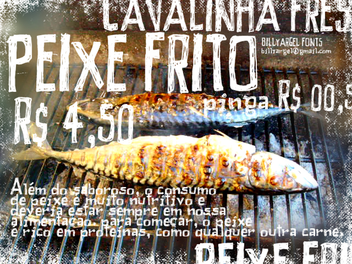 PEIXE FRITO Font poster