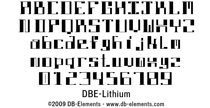 DBE-Lithium Font poster