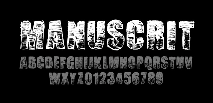 Manuscrit Regular Font poster