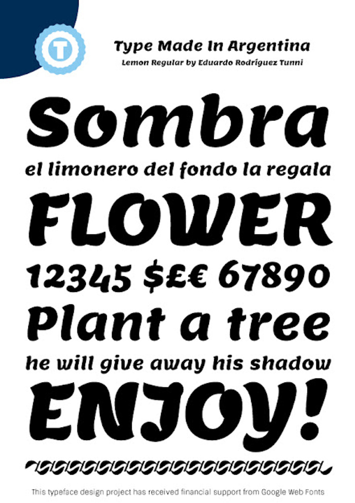 Lemon Font poster