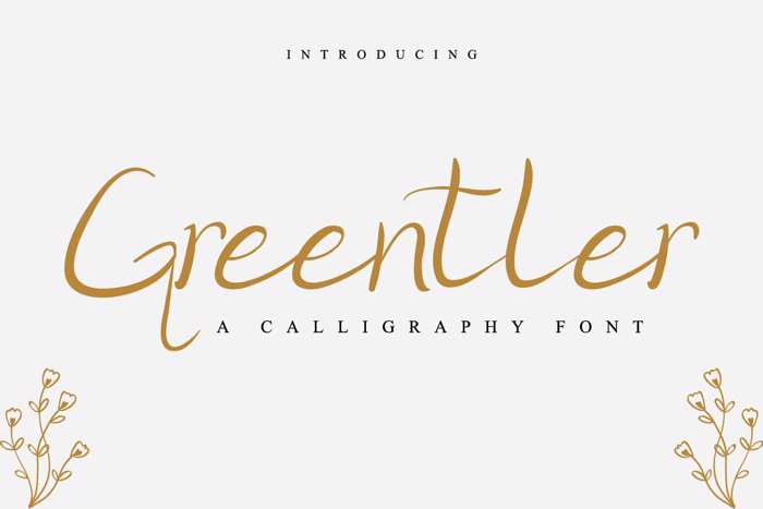 Greentler Font poster