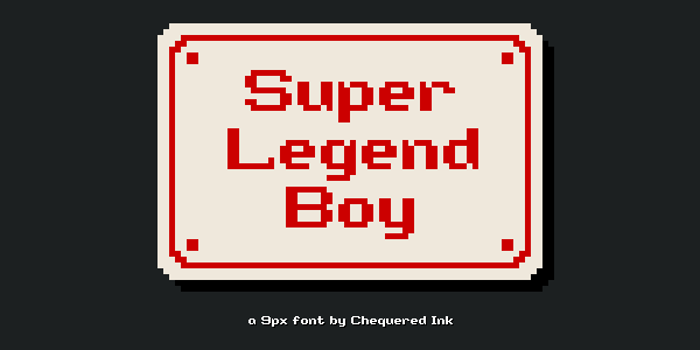 Super Legend Boy Font poster