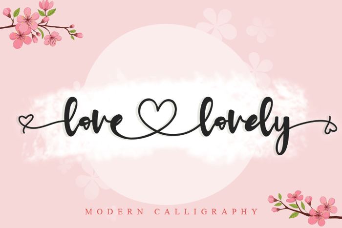 love lovely Font poster