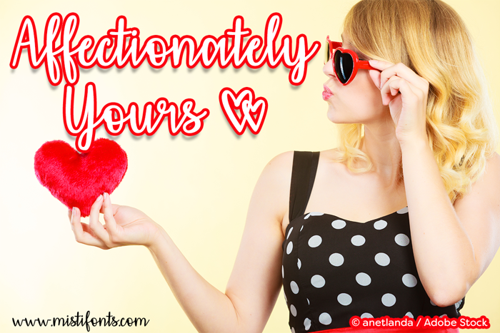 Affectionately Yours Font poster