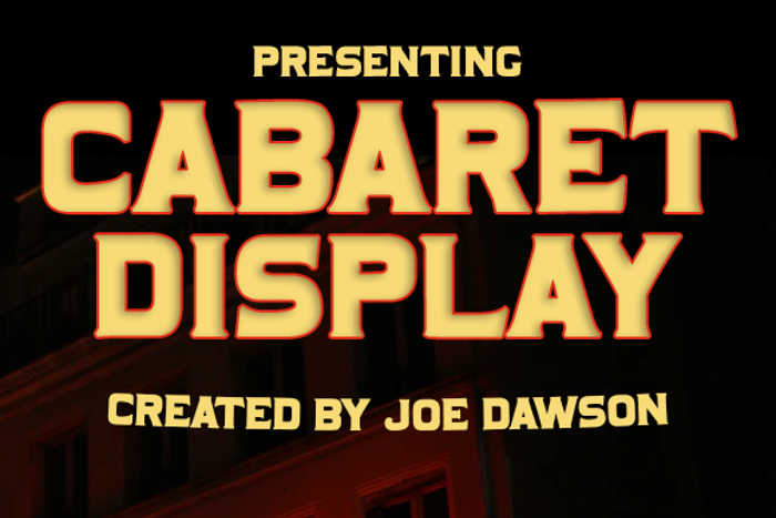 Cabaret Display Font poster