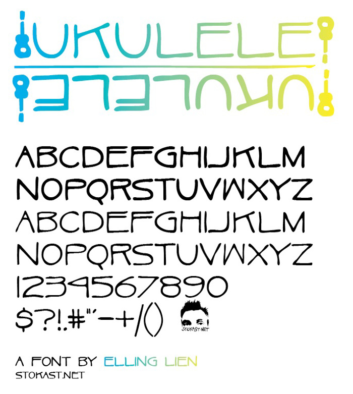 Ukulele Font poster