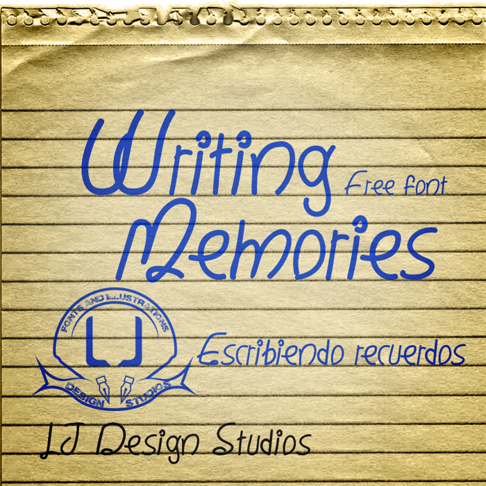 Writing Memories Font poster