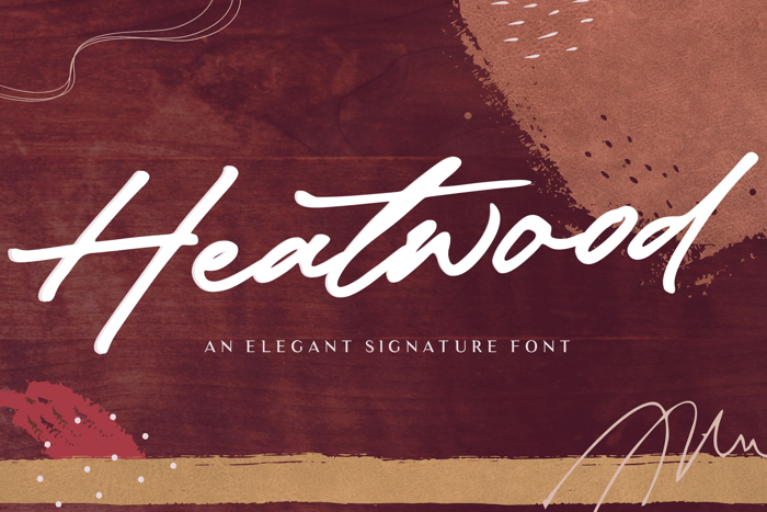 Heatwood Font poster