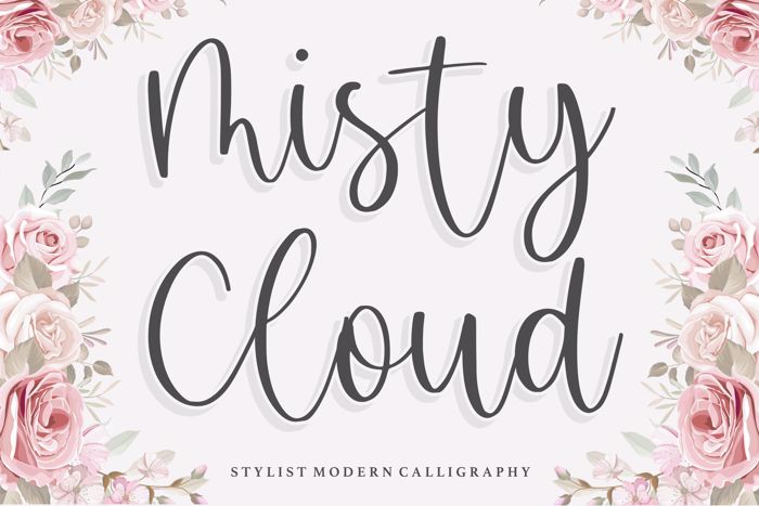 Misty Cloud Font poster