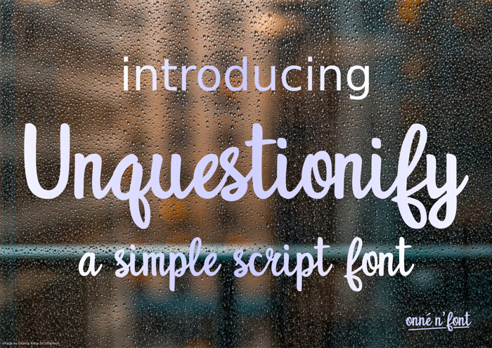 Unquestionify Font poster