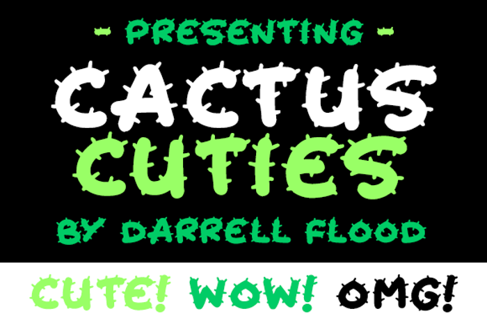 Cactus Cuties Font poster