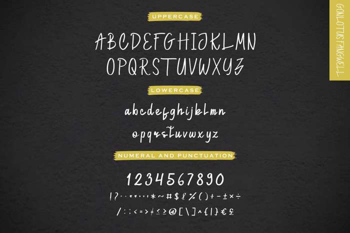 Gonlotus Fangwell Script Font poster