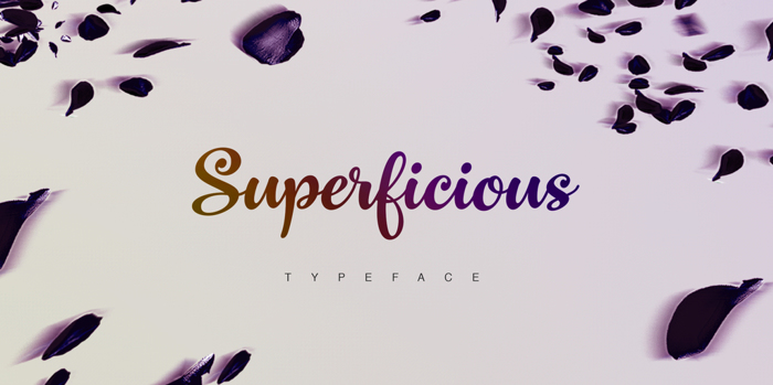 Superficious Font poster