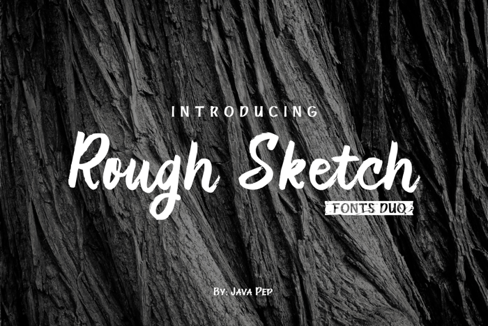 Rough Duo Font poster