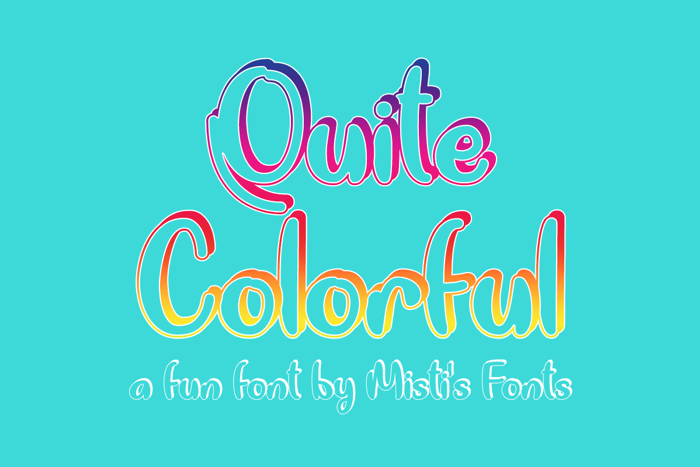 Quite Colorful Font poster