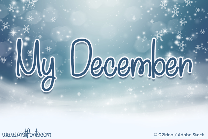 My December Font poster
