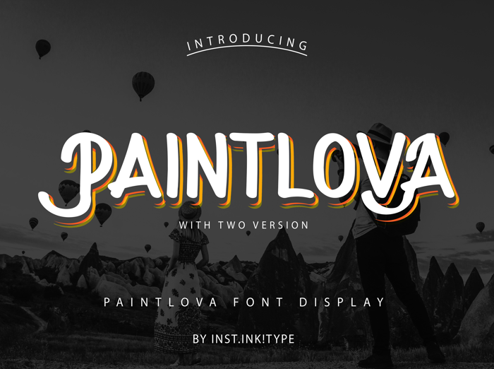 PAINTLOVA Font poster