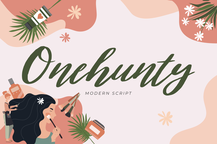 Onehunty Font poster