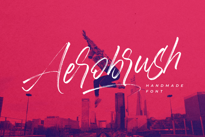 Aerobrush Font poster
