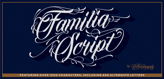 Familia Script Font poster