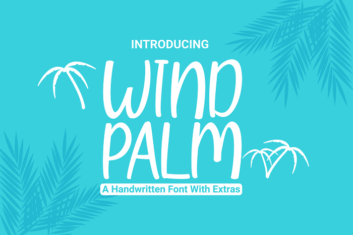 Wind Palm Font poster