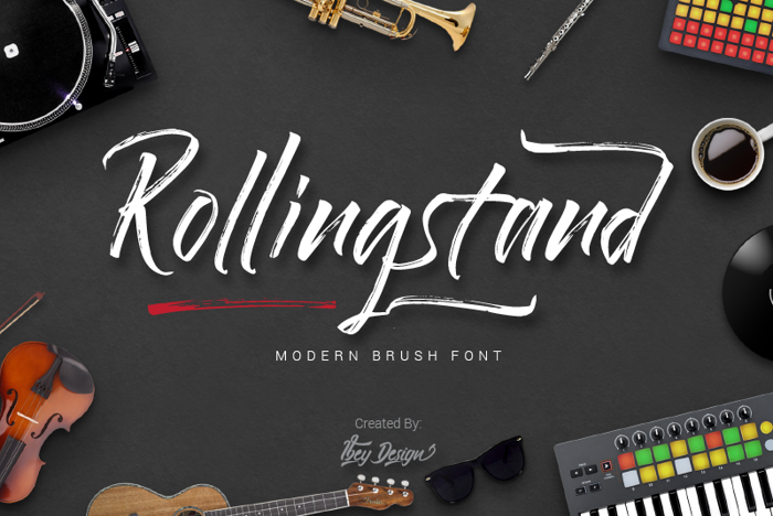 Rollingstand Font poster