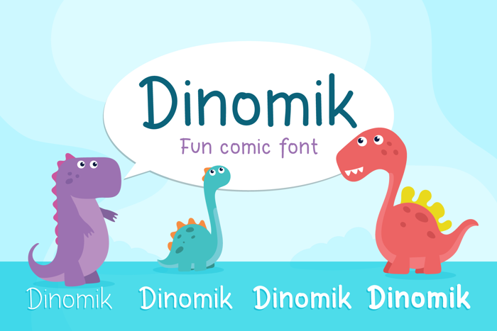 Dinomik Semibold Font poster
