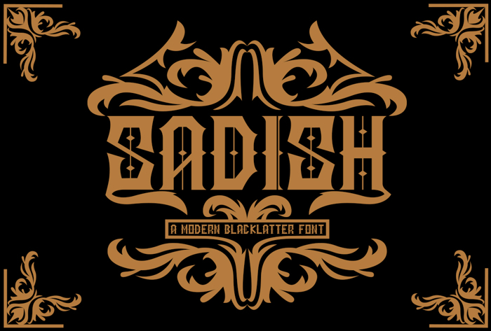 SADISH Font poster