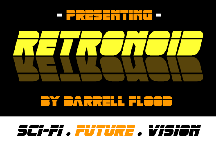 Retronoid Font poster