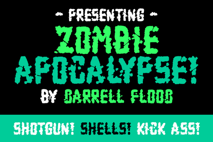 Zombie Apocalypse Font poster
