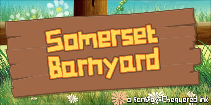 Somerset Barnyard Font poster