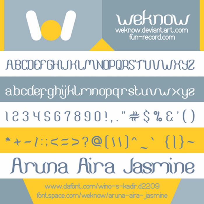 ARUNA AIRA JASMINE Font poster
