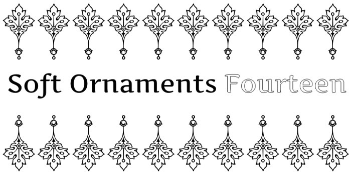 Soft Ornaments Fourteen Font poster