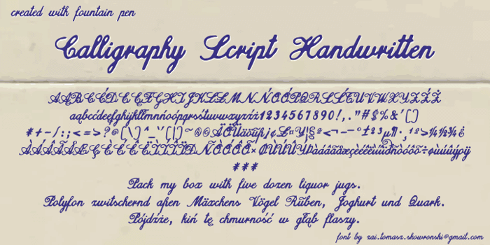 Calligraphy Script Handwritten Font poster