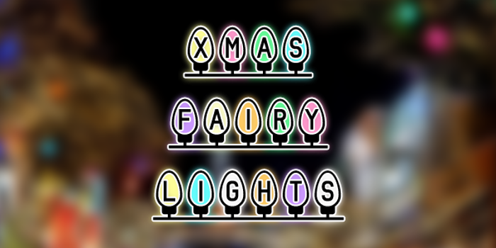 Xmas Fairy Lights Font poster
