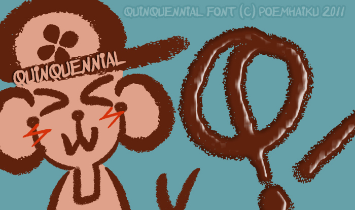 QuinquennialHK Font poster