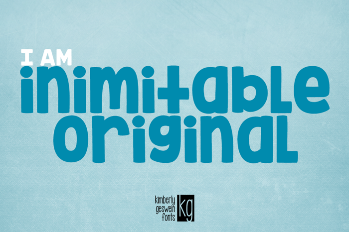 KG Inimitable Original Font poster