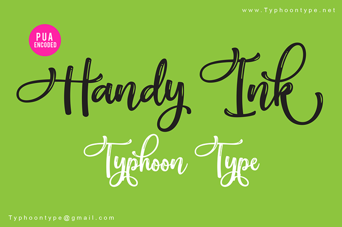 Handy Ink Font poster