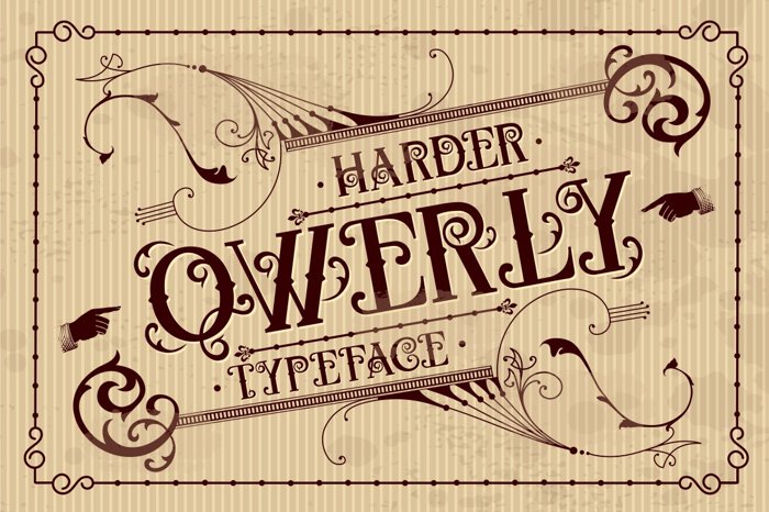 QWERLY Font poster