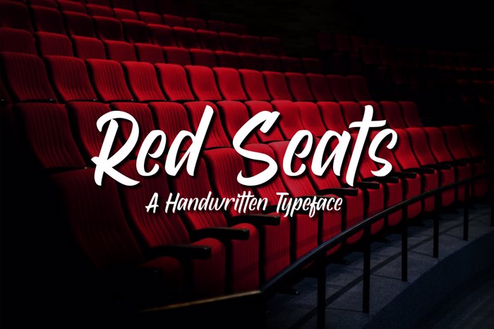 Red Seats Font poster