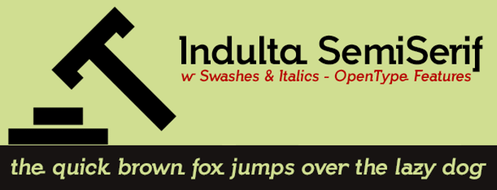Indulta SemiSerif Font poster