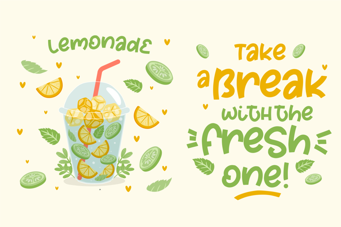 Fresh Lemon Font poster