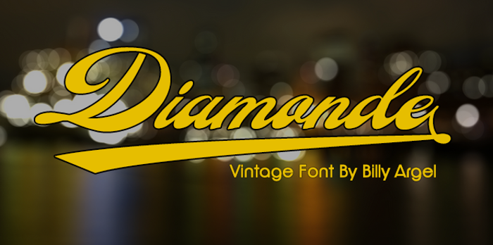 Diamonde Font poster