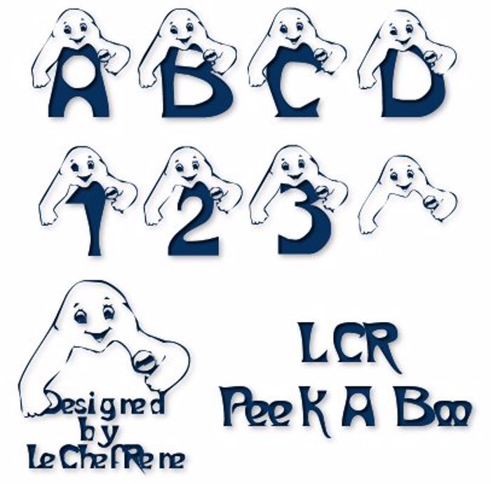 LCR Peek A Boo Font poster