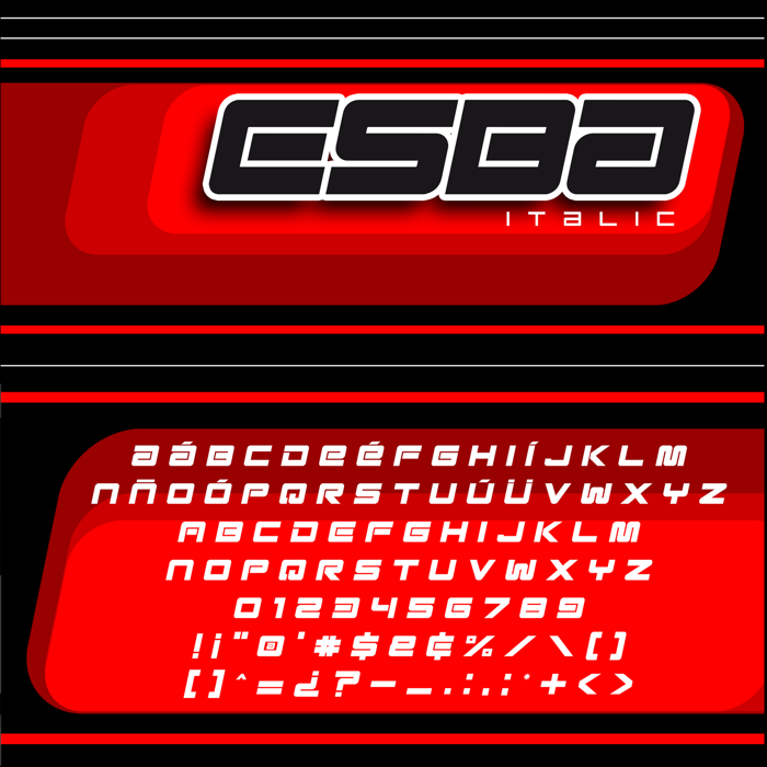 Esba - Italic Font poster