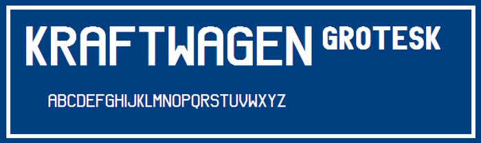 Kraftwagen-Grotesk NBP Font poster