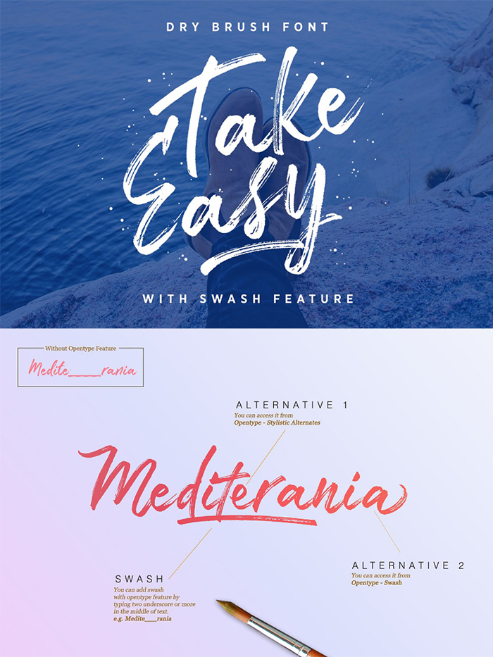 Take Easy DEMO Font poster